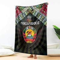 Mozambique Roots Blanket African Map in Fingerprint and Tribal Colors