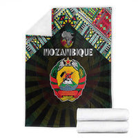 Mozambique Roots Blanket African Map in Fingerprint and Tribal Colors