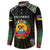 Personalized Mozambique Roots Button Sweatshirt African Map in Fingerprint and Tribal Colors