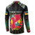 Personalized Mozambique Roots Button Sweatshirt African Map in Fingerprint and Tribal Colors