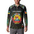 Personalized Mozambique Roots Button Sweatshirt African Map in Fingerprint and Tribal Colors