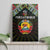 Mozambique Roots Canvas Wall Art African Map in Fingerprint and Tribal Colors