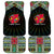 Mozambique Roots Car Mats African Map in Fingerprint and Tribal Colors