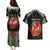 Personalized Mozambique Roots Couples Matching Puletasi and Hawaiian Shirt African Map in Fingerprint and Tribal Colors