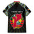 Personalized Mozambique Roots Family Matching Long Sleeve Bodycon Dress and Hawaiian Shirt African Map in Fingerprint and Tribal Colors