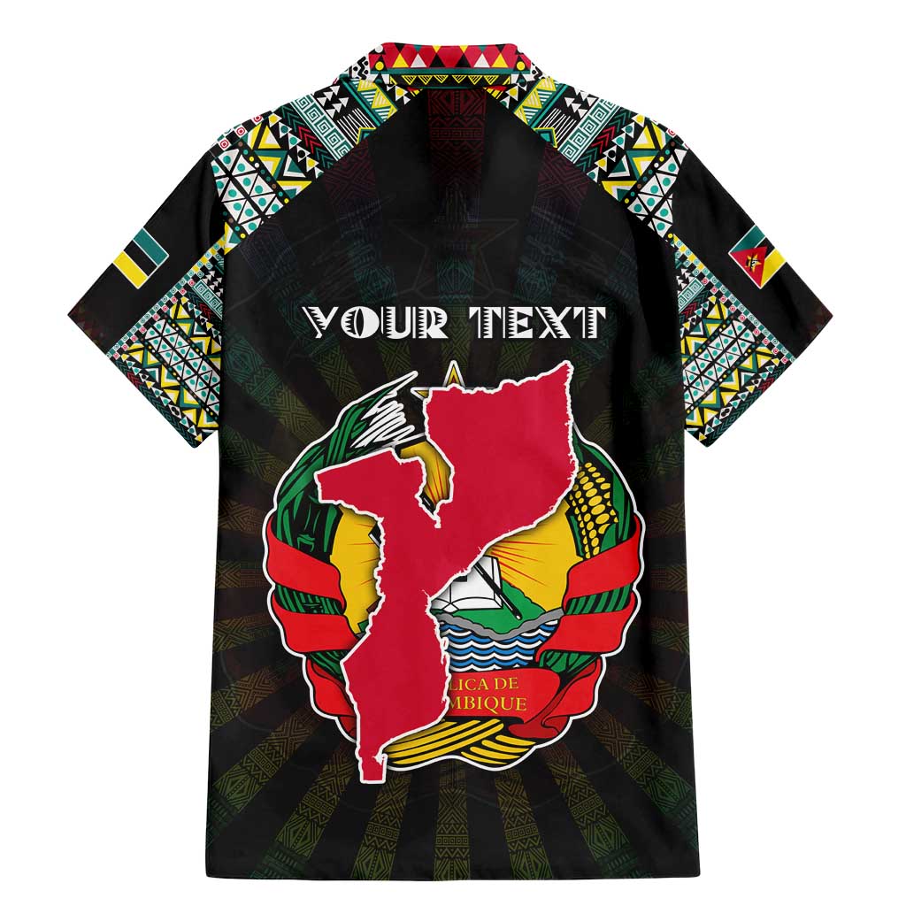 Personalized Mozambique Roots Family Matching Mermaid Dress and Hawaiian Shirt African Map in Fingerprint and Tribal Colors