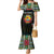 Personalized Mozambique Roots Family Matching Mermaid Dress and Hawaiian Shirt African Map in Fingerprint and Tribal Colors