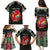 Personalized Mozambique Roots Family Matching Puletasi and Hawaiian Shirt African Map in Fingerprint and Tribal Colors
