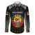 Personalized Mozambique Roots Family Matching Puletasi and Hawaiian Shirt African Map in Fingerprint and Tribal Colors