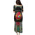 Personalized Mozambique Roots Family Matching Puletasi and Hawaiian Shirt African Map in Fingerprint and Tribal Colors