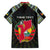 Personalized Mozambique Roots Family Matching Short Sleeve Bodycon Dress and Hawaiian Shirt African Map in Fingerprint and Tribal Colors