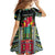 Personalized Mozambique Roots Family Matching Summer Maxi Dress and Hawaiian Shirt African Map in Fingerprint and Tribal Colors