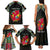 Personalized Mozambique Roots Family Matching Tank Maxi Dress and Hawaiian Shirt African Map in Fingerprint and Tribal Colors