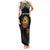 Personalized Mozambique Roots Family Matching Tank Maxi Dress and Hawaiian Shirt African Map in Fingerprint and Tribal Colors