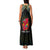 Personalized Mozambique Roots Family Matching Tank Maxi Dress and Hawaiian Shirt African Map in Fingerprint and Tribal Colors
