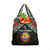 Mozambique Roots Grocery Bag African Map in Fingerprint and Tribal Colors