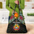 Mozambique Roots Grocery Bag African Map in Fingerprint and Tribal Colors