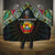 Mozambique Roots Hooded Blanket African Map in Fingerprint and Tribal Colors