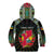 Personalized Mozambique Roots Kid Hoodie African Map in Fingerprint and Tribal Colors