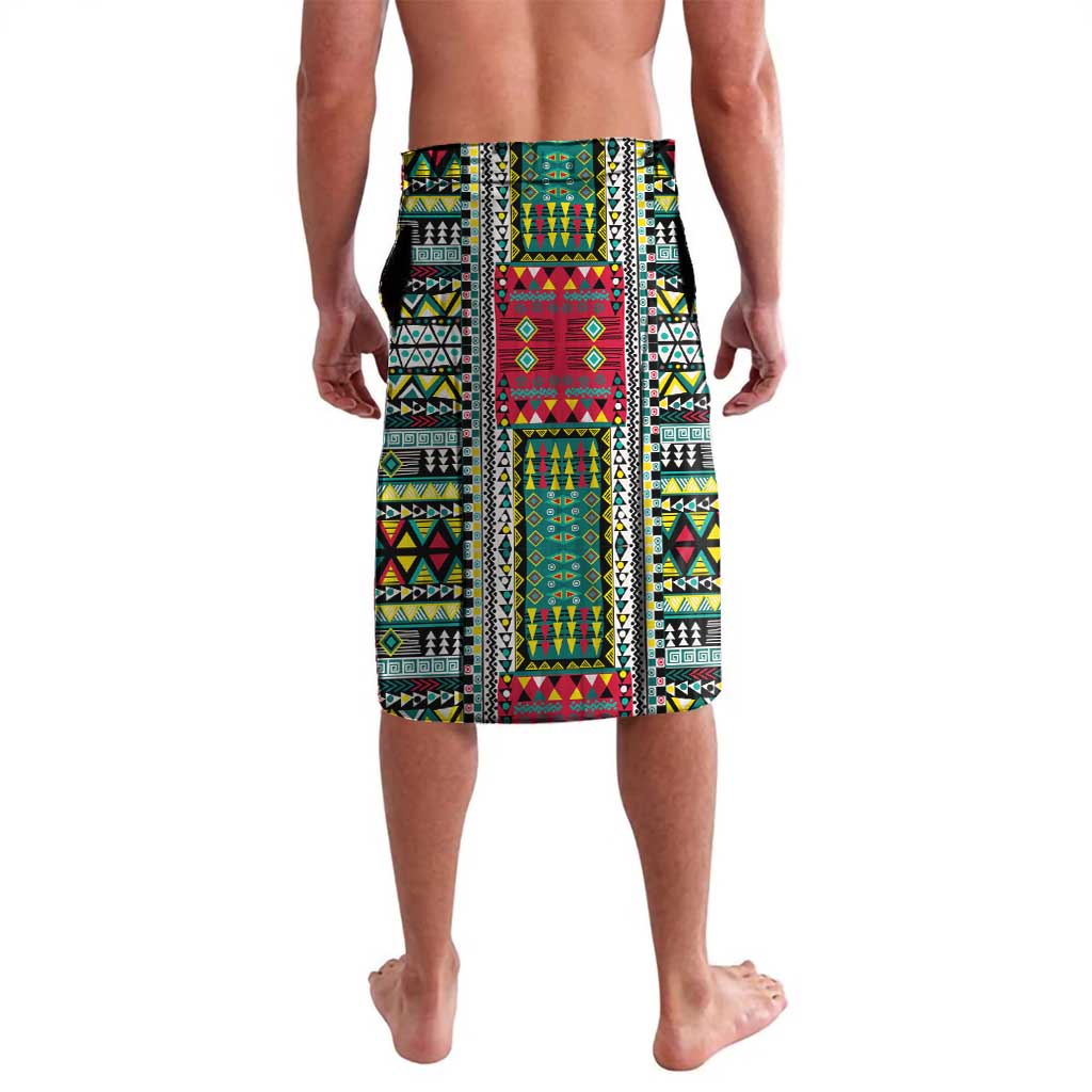 Personalized Mozambique Roots Lavalava African Map in Fingerprint and Tribal Colors
