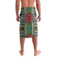 Personalized Mozambique Roots Lavalava African Map in Fingerprint and Tribal Colors