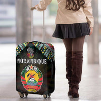 Mozambique Roots Luggage Cover African Map in Fingerprint and Tribal Colors