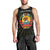 Personalized Mozambique Roots Men Tank Top African Map in Fingerprint and Tribal Colors