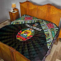 Mozambique Roots Quilt African Map in Fingerprint and Tribal Colors