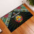 Mozambique Roots Rubber Doormat African Map in Fingerprint and Tribal Colors