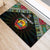 Mozambique Roots Rubber Doormat African Map in Fingerprint and Tribal Colors