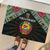 Mozambique Roots Rubber Doormat African Map in Fingerprint and Tribal Colors
