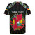 Personalized Mozambique Roots Rugby Jersey African Map in Fingerprint and Tribal Colors