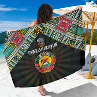 Mozambique Roots Sarong African Map in Fingerprint and Tribal Colors