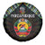 Mozambique Roots Spare Tire Cover African Map in Fingerprint and Tribal Colors