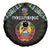 Mozambique Roots Spare Tire Cover African Map in Fingerprint and Tribal Colors