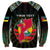 Personalized Mozambique Roots Sweatshirt African Map in Fingerprint and Tribal Colors