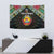 Mozambique Roots Tapestry African Map in Fingerprint and Tribal Colors