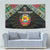 Mozambique Roots Tapestry African Map in Fingerprint and Tribal Colors
