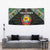 Mozambique Roots Tapestry African Map in Fingerprint and Tribal Colors