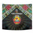 Mozambique Roots Tapestry African Map in Fingerprint and Tribal Colors