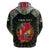Personalized Mozambique Roots Zip Hoodie African Map in Fingerprint and Tribal Colors