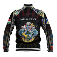 Personalized Seychelles Roots Baseball Jacket African Map in Fingerprint and Tribal Colors