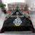 Seychelles Roots Bedding Set African Map in Fingerprint and Tribal Colors