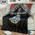Seychelles Roots Blanket African Map in Fingerprint and Tribal Colors