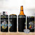 Seychelles Roots 4 in 1 Can Cooler Tumbler African Map in Fingerprint and Tribal Colors