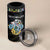 Seychelles Roots 4 in 1 Can Cooler Tumbler African Map in Fingerprint and Tribal Colors