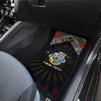 Seychelles Roots Car Mats African Map in Fingerprint and Tribal Colors