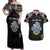 Personalized Seychelles Roots Couples Matching Off Shoulder Maxi Dress and Hawaiian Shirt African Map in Fingerprint and Tribal Colors