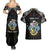 Personalized Seychelles Roots Couples Matching Summer Maxi Dress and Hawaiian Shirt African Map in Fingerprint and Tribal Colors