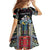 Personalized Seychelles Roots Family Matching Mermaid Dress and Hawaiian Shirt African Map in Fingerprint and Tribal Colors